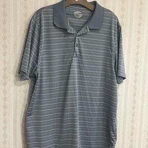 Grand Slam Men's Polo Shirt - Gray Stripes